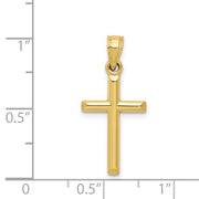 10k Polished Hollow Pendant-