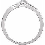 14K White .05 CTW Natural Diamond Negative Space Ring-