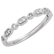 1/8 CTW Natural Diamond Stackable Ring-14kt White Gold-6.00-