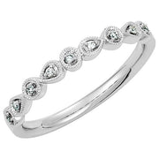 .04 CTW Natural Diamond Stackable Ring-14kt White Gold-6.00-