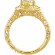 14K Yellow 2 3/8 CTW Diamond Engagement Ring-