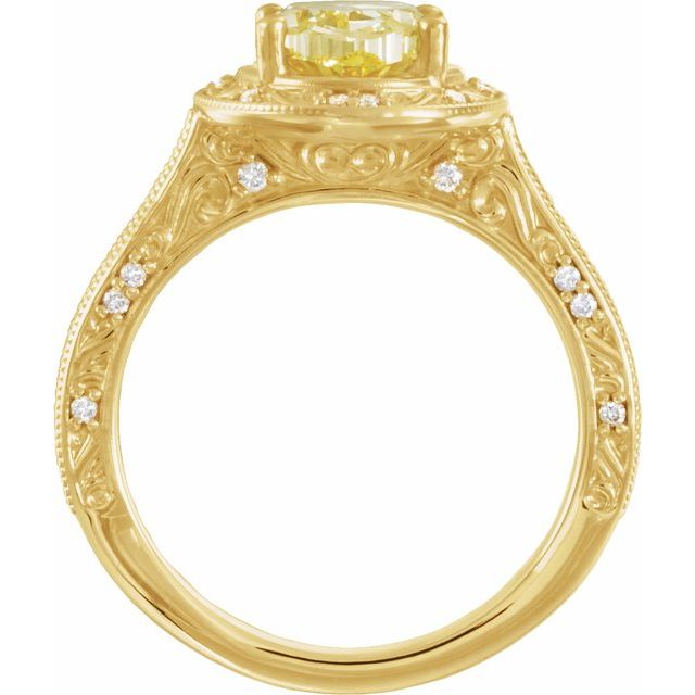 14K Yellow 2 3/8 CTW Diamond Engagement Ring-