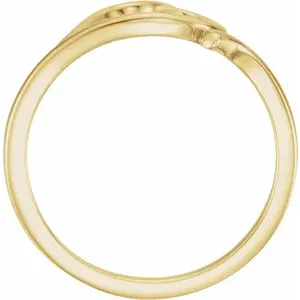 14K Yellow Heart Ring-