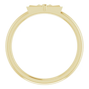 14K Yellow Starburst Stackable Ring-