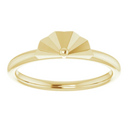 14K Yellow Starburst Stackable Ring-