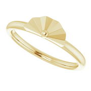 14K Yellow Starburst Stackable Ring-
