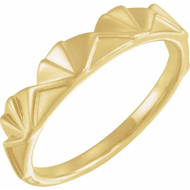 14K Yellow Stackable Crown Ring-