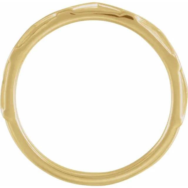 14K Yellow Stackable Crown Ring-