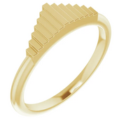 14K Yellow Geometric Stackable Ring-