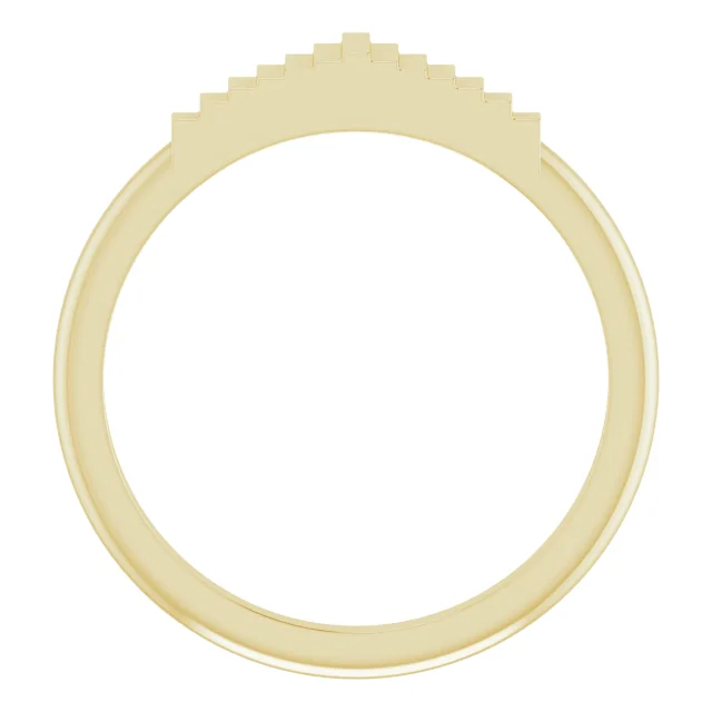 14K Yellow Geometric Stackable Ring-