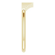 14K Yellow Geometric Stackable Ring-