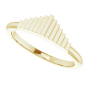14K Yellow Geometric Stackable Ring-