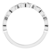14K White Vintage-Inspired Stackable Ring-