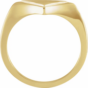 14K Yellow 11.5x6 mm Geometric Signet Ring-