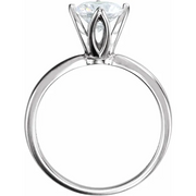 14K White 1/2 CTW Diamond Tulipset? Solitaire Engagement Ring-6-