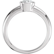 Platinum 1/2 CTW Diamond Round Solitaire Engagement Ring-