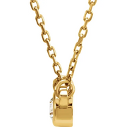 14K Yellow 1/10 CT Diamond Solitaire 18" Necklace-