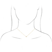 14K White 1/4 CT Diamond Solitaire 18" Necklace-