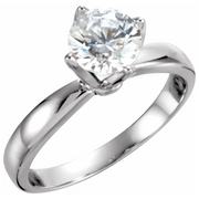14K White 3/8 CTW Diamond Solitaire Engagement Ring-6-