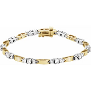 14K Yellow & White 1 3/4 CTW Diamond Line Bracelet-