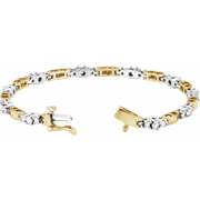 14K Yellow & White 1 3/4 CTW Diamond Line Bracelet-