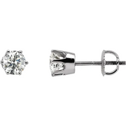 14K White 9/10 CTW Diamond 6-Prong Stud Earrings-