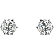 14K White 9/10 CTW Diamond 6-Prong Stud Earrings-