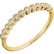 14K Yellow 1/6 CTW Diamond Anniversary Band Size 7-
