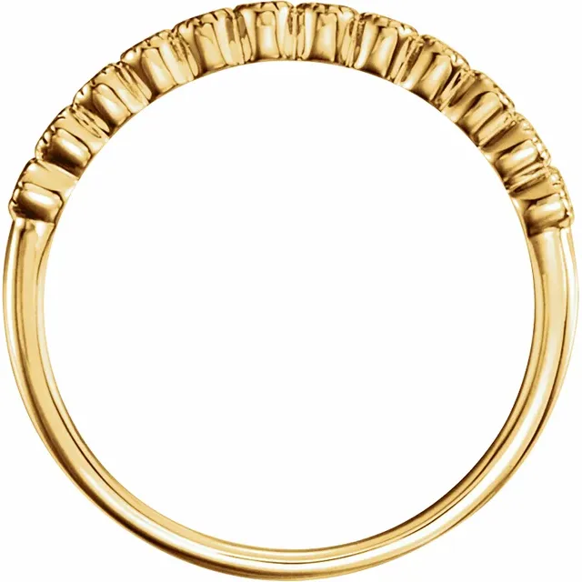 14K Yellow 1/6 CTW Diamond Anniversary Band Size 7-