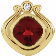 14K Yellow Mozambique Garnet & .03 CTW Diamond Pendant-