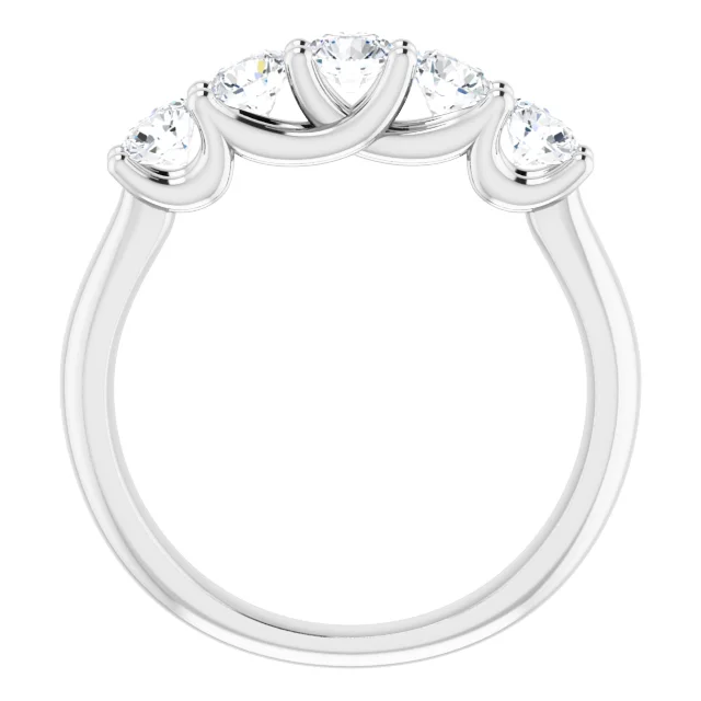14K White 1 CTW Diamond Anniversary Band Size 7-