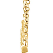 14K Yellow 1/2 CTW Diamond Bar 16-18" Necklace-