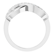 14K White .05 CTW Diamond Infinity-Inspired Ring-