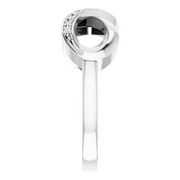 14K White .05 CTW Diamond Infinity-Inspired Ring-