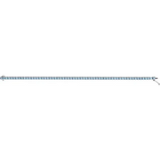 14K White Aquamarine Line 7.25" Bracelet-