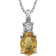 14K White Aquamarine & .02 CTW Diamond 18" Necklace-