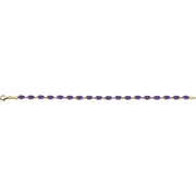 14K Yellow Amethyst 7.25" Bracelet-