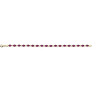 14K Yellow Lab-Grown Ruby 7.25" Bracelet-