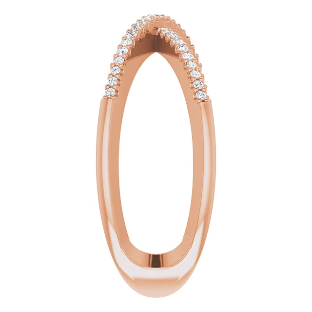 14K Rose 1/6 CTW Diamond Criss-Cross Ring-