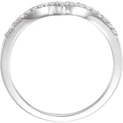 14K White 1/6 CTW Diamond V Ring-