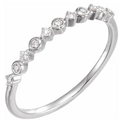 14K White 1/10 CTW Diamond Ring-