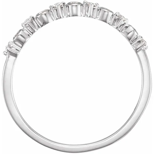 14K White 1/10 CTW Diamond Ring-