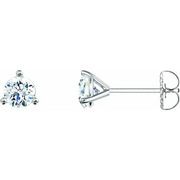 14K White 1 CTW Lab-Grown Diamond Stud Earrings-