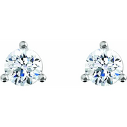 14K White 1 CTW Lab-Grown Diamond Stud Earrings-
