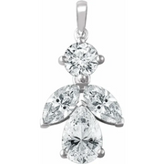 Sterling Silver Cubic Zirconia Pendant-