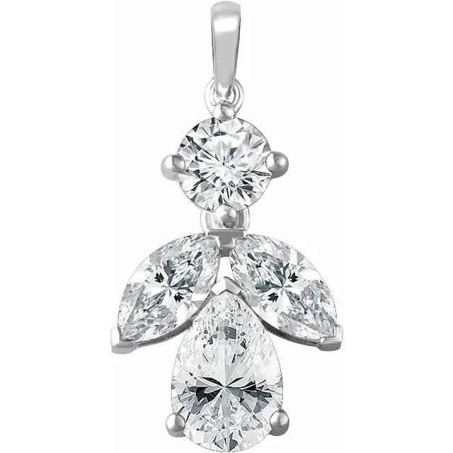 Sterling Silver Cubic Zirconia Pendant-