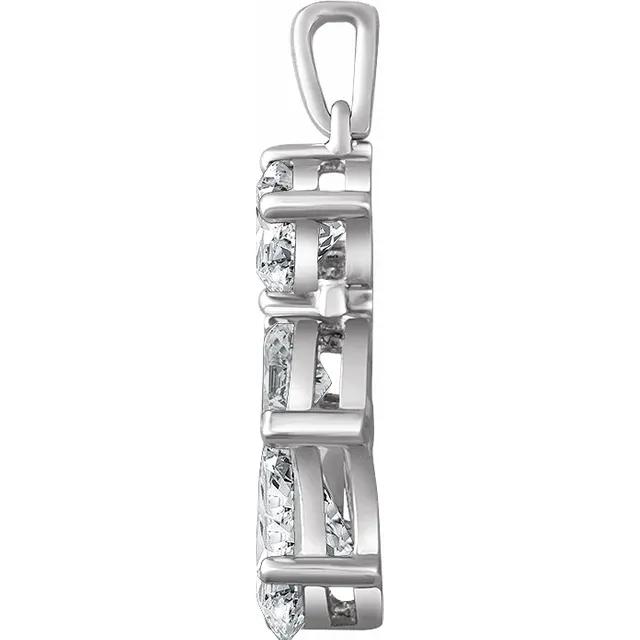 Sterling Silver Cubic Zirconia Pendant-