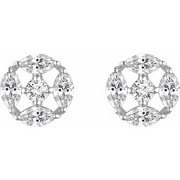 Sterling Silver Cubic Zirconia Earrings-