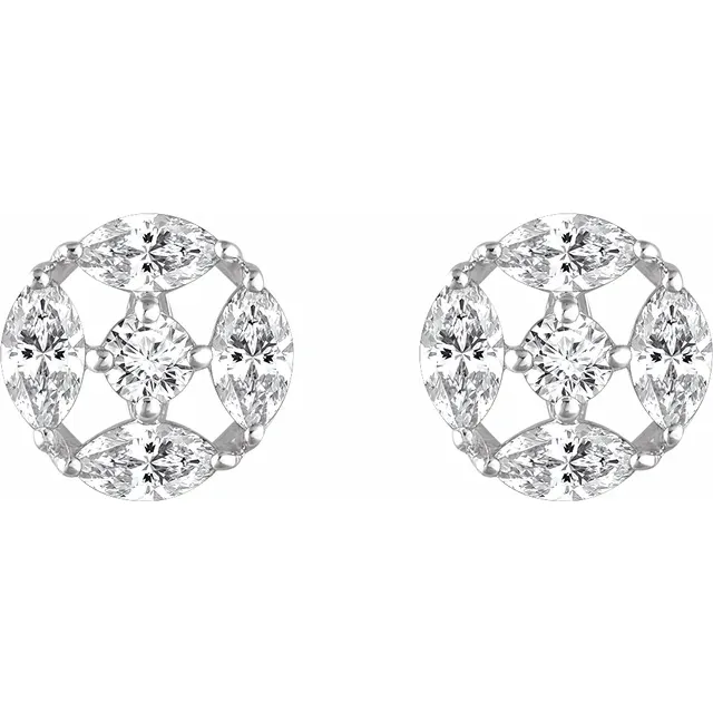 Sterling Silver Cubic Zirconia Earrings-
