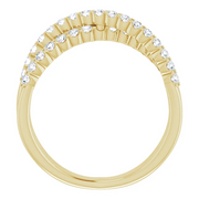 14K Yellow 1/2 CTW Diamond Criss-Cross Ring-